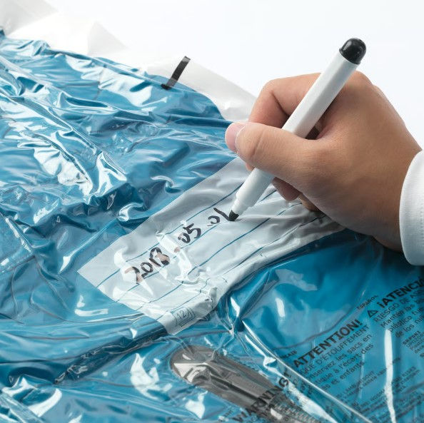 Thumbnail: SPANTAD Vacuum-sealed bag roll-up, set of 2, light blue