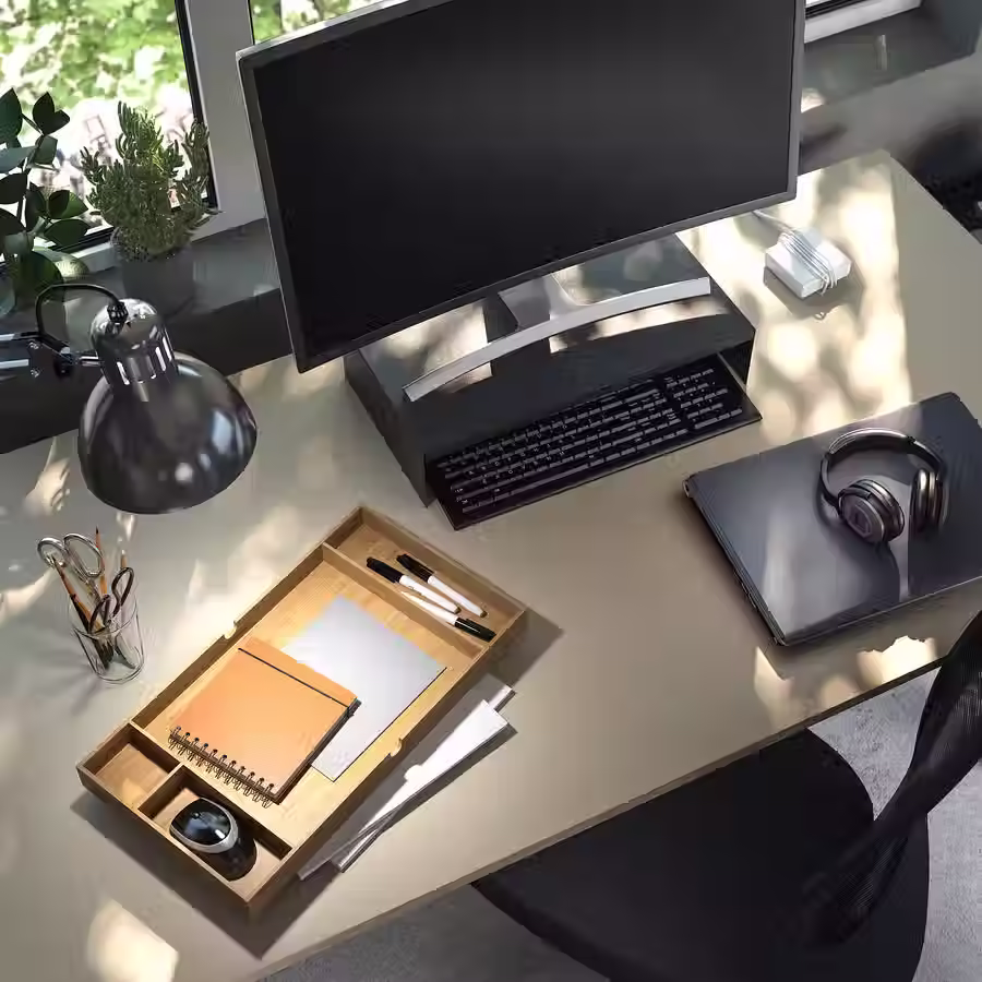 Thumbnail: TROTTEN Desk, beige, 55 x31 1/2 "