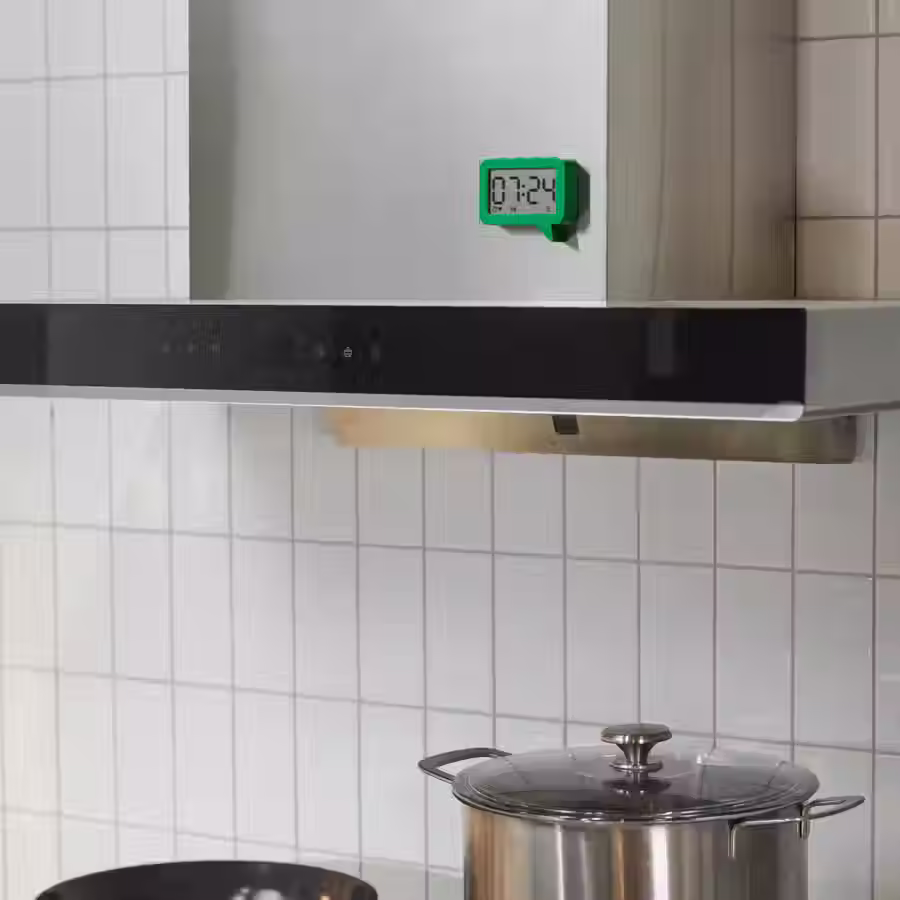 Thumbnail: LJUNGPIPARE Clock/timer, green, 3 1/4 x 2 3/4 "