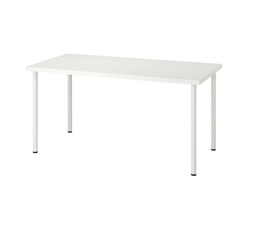 LAGKAPTEN / ADILS Table, white 55 1/8x23 5/8 "
