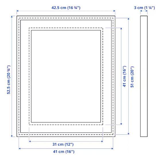 Thumbnail: RODALM Frame, 15 3/4 x 19 3/4" (40x50 cm), Birch