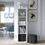 Thumbnail: KJUGE Ottoman with storage, Knisa dark gray