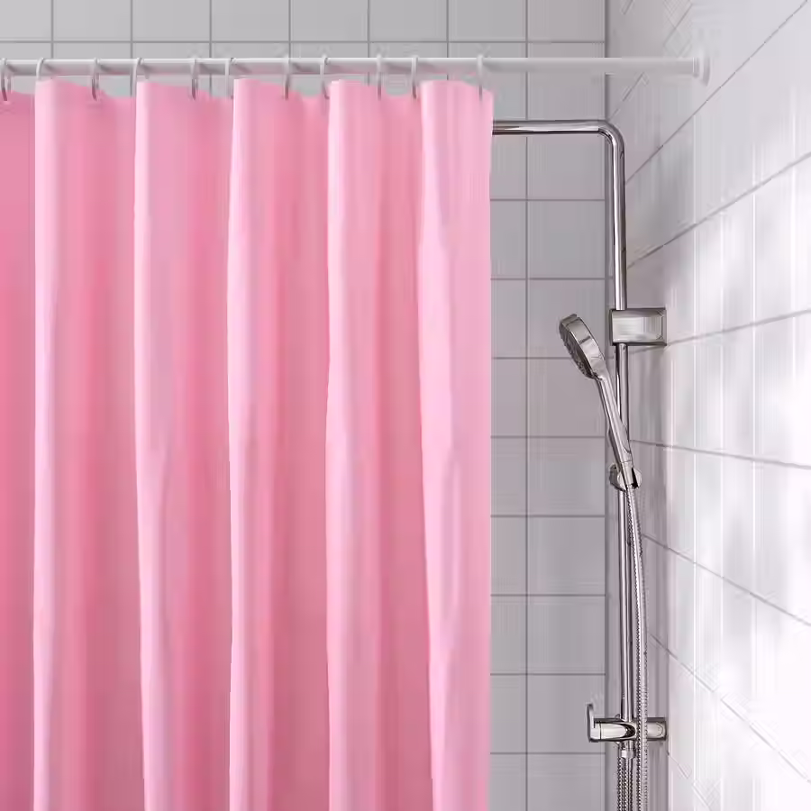 Thumbnail: LUDDHAGTORN Shower curtain, pink, 72x72 "