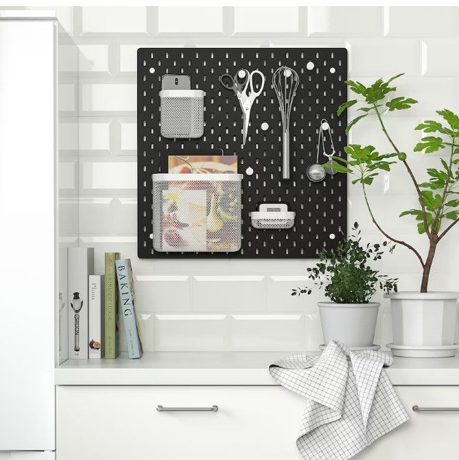 Thumbnail: SKADIS Pegboard, black, 22x22”