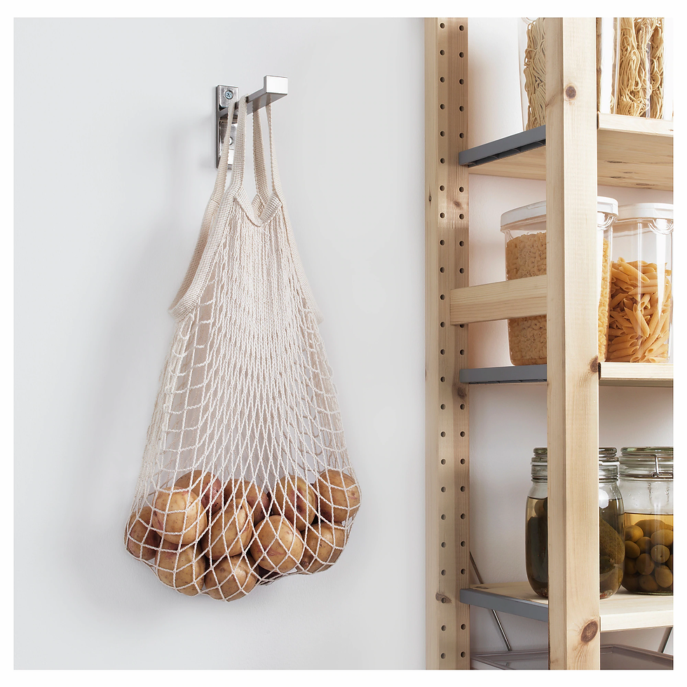 Thumbnail: KUNGSFORS Net bag, set of 2, natural