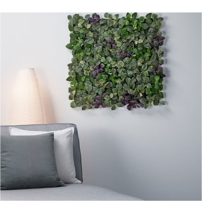 Thumbnail: FEJKA Artificial plant, wall mounted/in/outdoor green/lilac26x26 cm