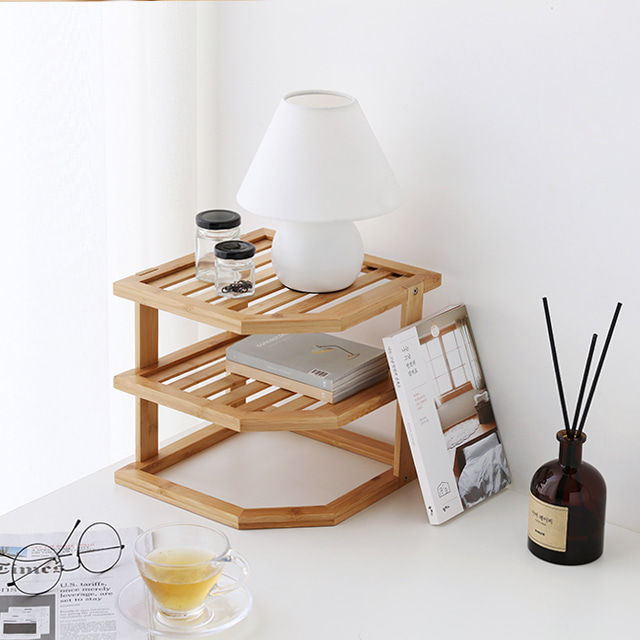 MKB JAWAL 3-Tier Bamboo Multipurpose Shelf