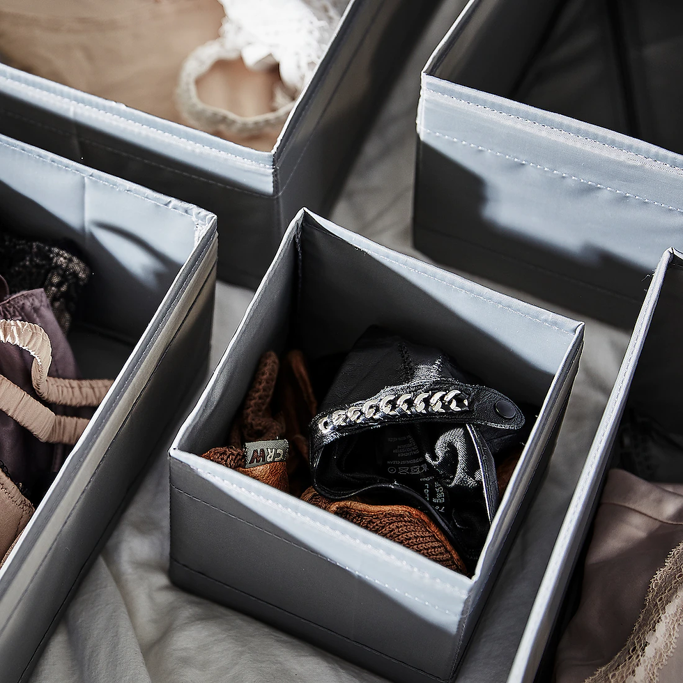 Thumbnail: SKUBB Box, set of 6, dark gray