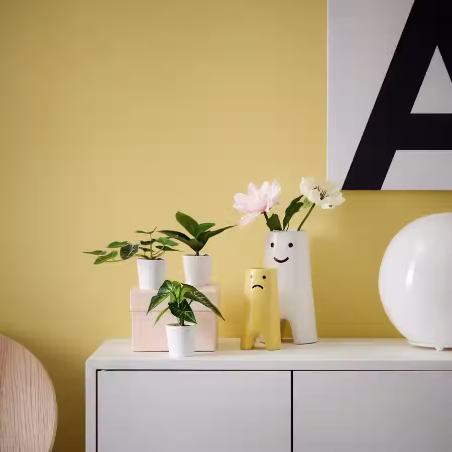 Thumbnail: FEJKA Artificial potted plant, set of 3, in/outdoor leaf