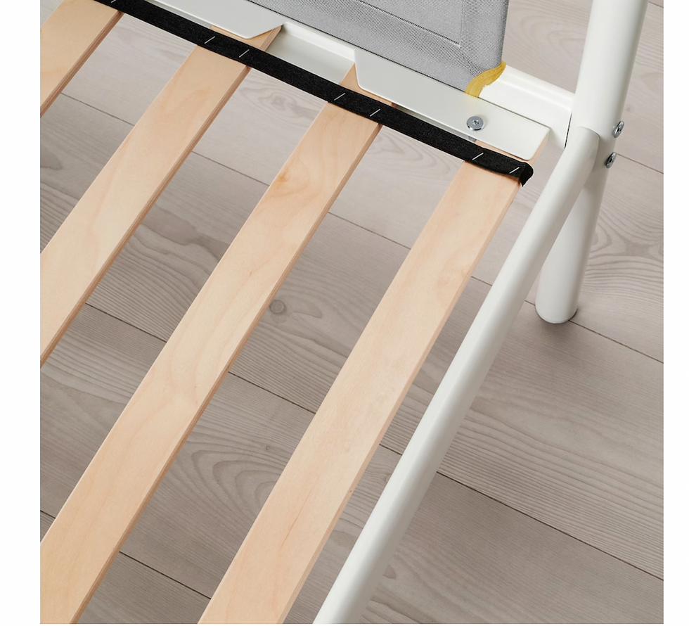 Thumbnail: VITVAL Bunk bed frame, white/light gray, Twin