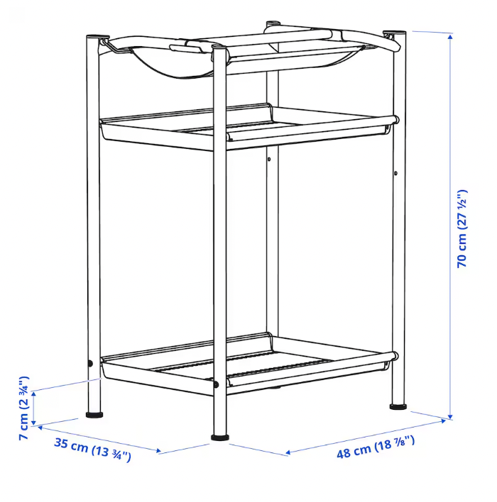 Thumbnail: SPAND Table leg with storage, white