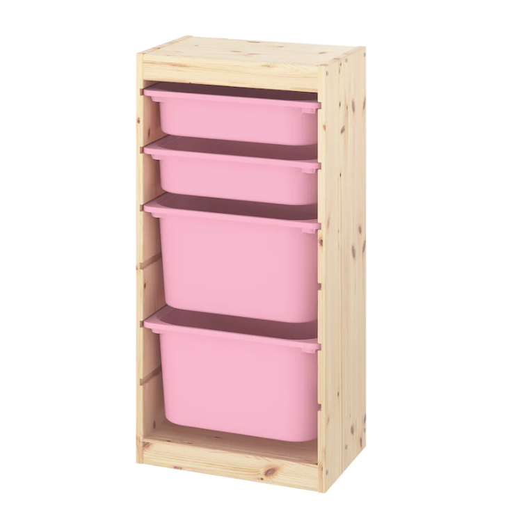 Thumbnail: TROFAST Frame,  light white stained pine, 17 3/8x35 7/8 "