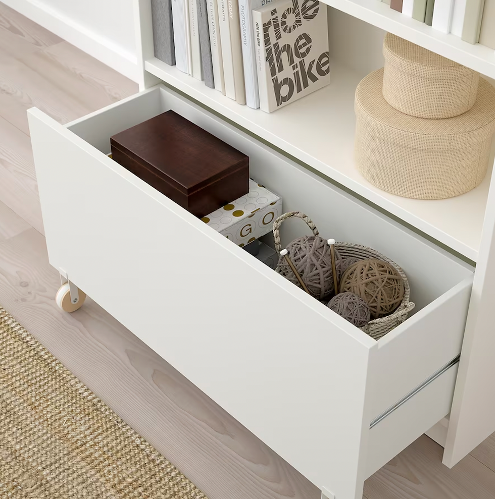 Thumbnail: [Floor Model] BILLY Drawer, white/with castors, 31 1/2x11x16 7