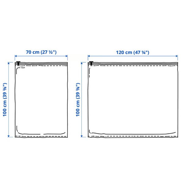 Thumbnail: SPANTAD Vacuum-sealed bag, set of 2, light gray