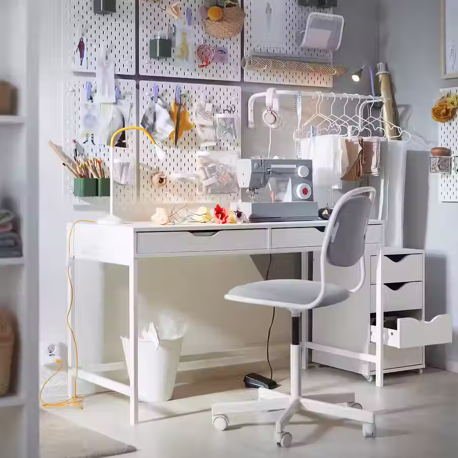 Thumbnail: FRIIDROTT Drawer unit on casters, white, 13 3/4x22