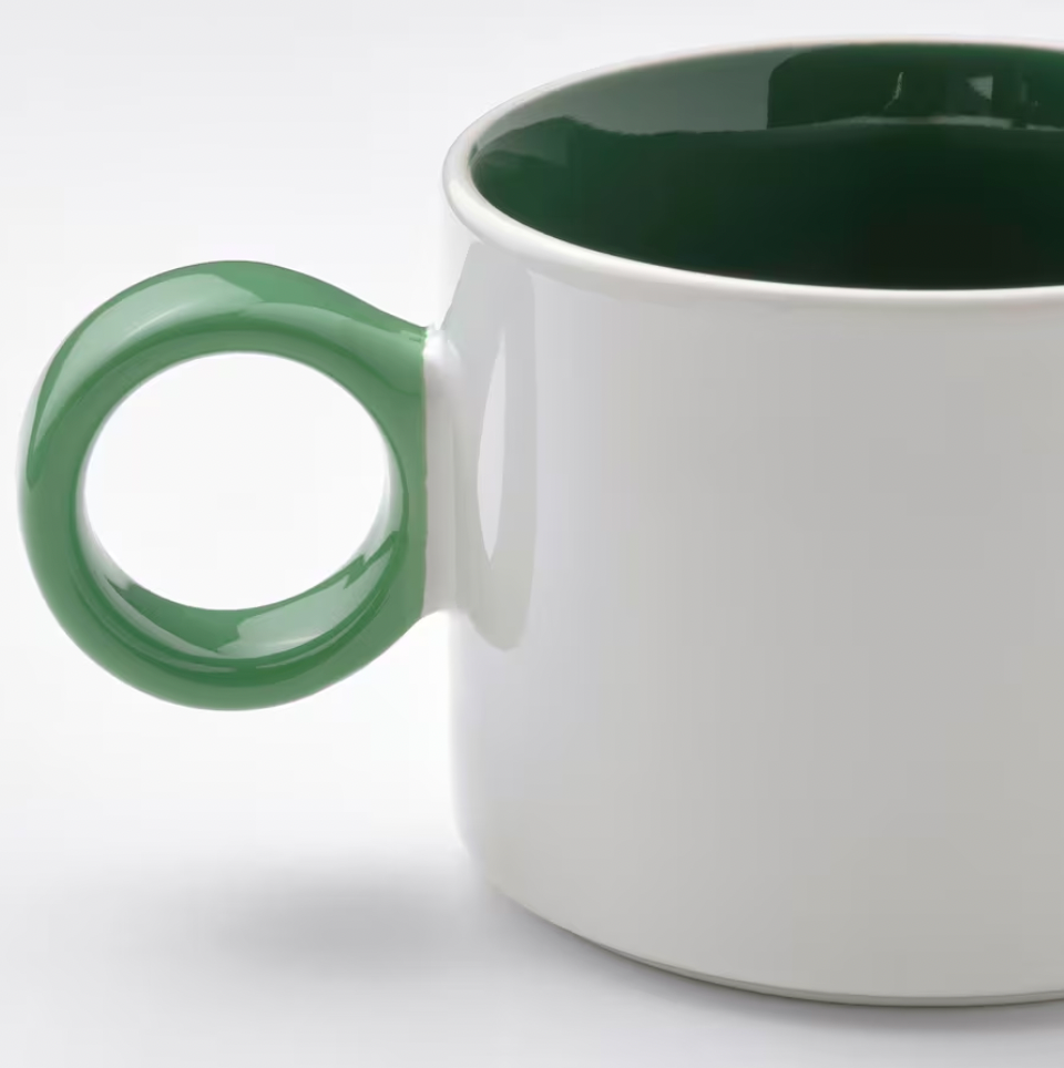 Thumbnail: PIGGAL Mug, white/green, 10 oz