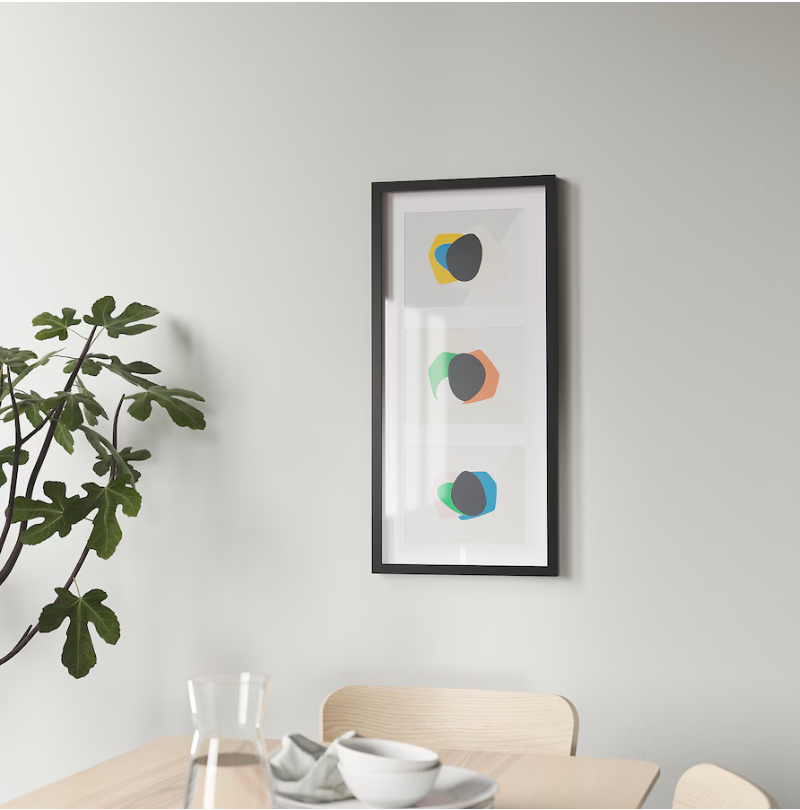 Thumbnail: RODALM Frame for 3 pictures, 21 3/4 x 11” (55x28 cm), Black