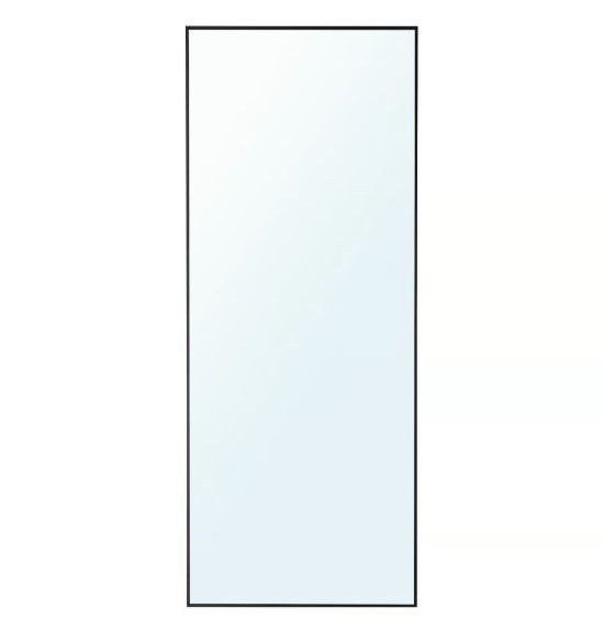 HOVET Mirror, black, 30 3/4x77 1/8 "