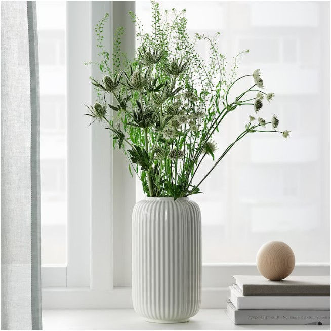 Thumbnail: STILREN Vase, white 8 5/8"
