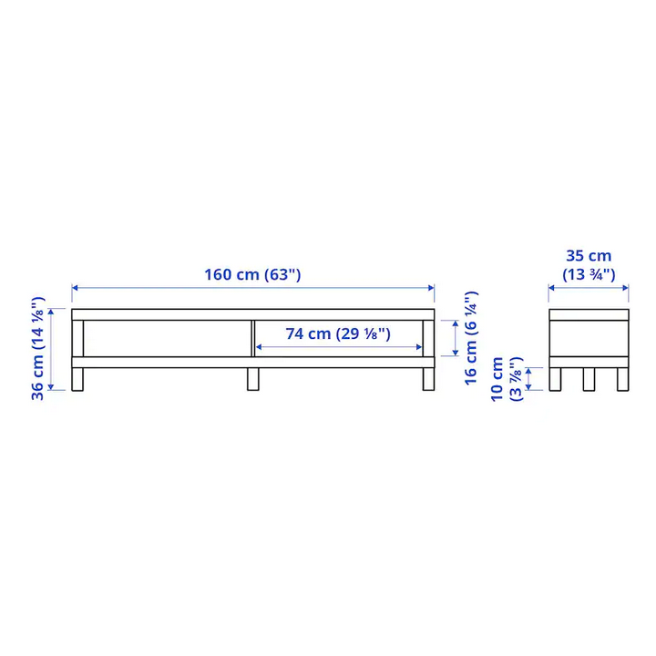 Thumbnail: LACK TV Unit, black-brown, 63x13 3/4x14 1/8”