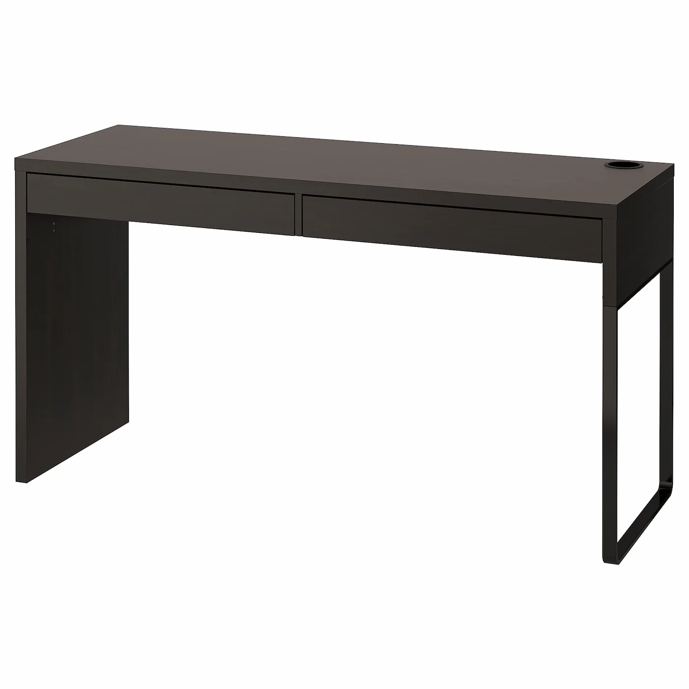 MICKE Desk, black-brown 55 7/8x19 5/8”