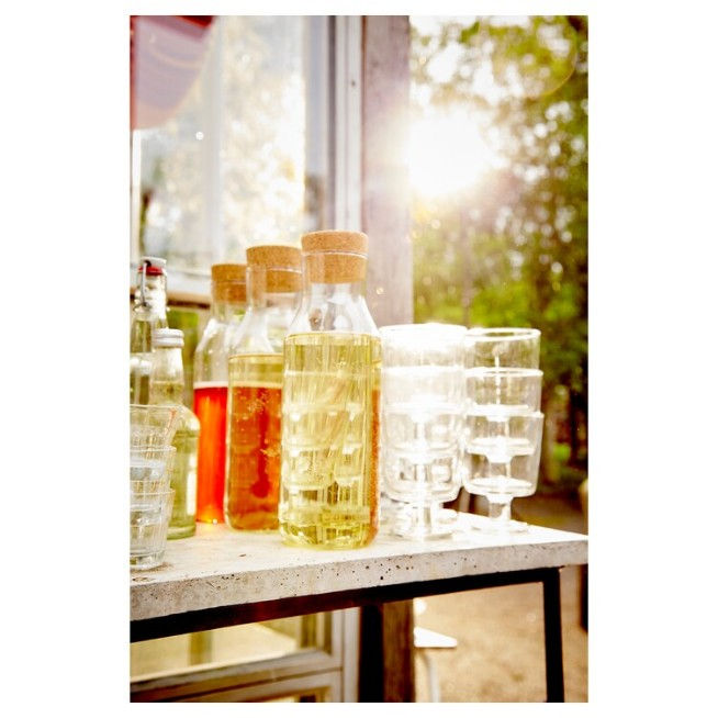 Thumbnail: 365+ Carafe with stopper, clear glass/cork1 l