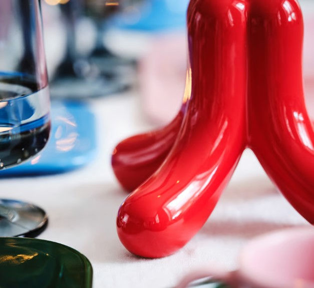 Thumbnail: VINTERFINT Candlestick, red, 4 3/8″