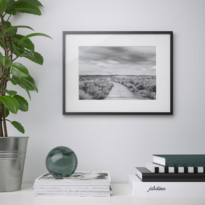 Thumbnail: LOMVIKEN Frame, 11 3/4 x 15 3/4” (30x40 cm), Black
