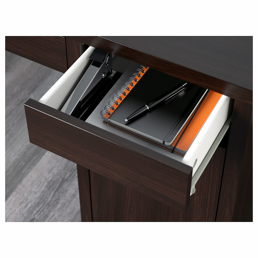 Thumbnail: MICKE Desk, black-brown, 41 3/8x19 5/8”