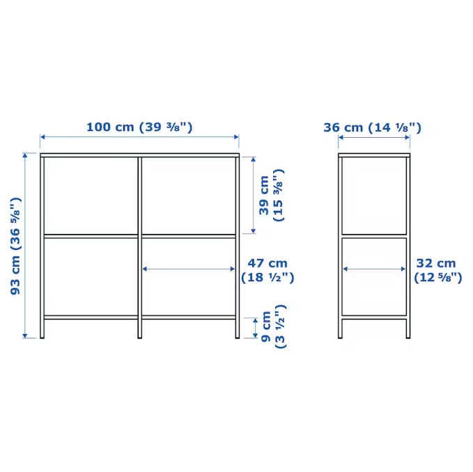 Thumbnail: VITTSJO Shelving unit, black-brown/glass 39 3/8 x 36 5/8