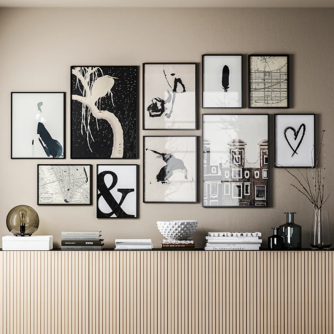 Thumbnail: LOMVIKEN Frame, 11 3/4 x 15 3/4” (30x40 cm), Black