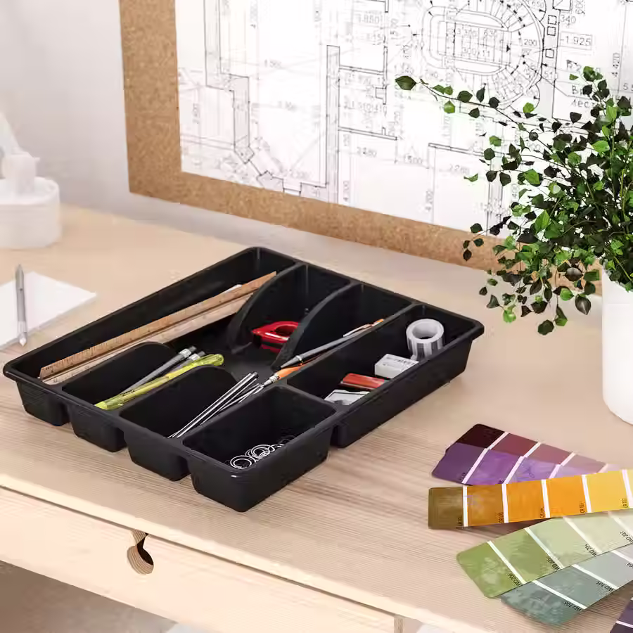 Thumbnail: SMACKER Flatware tray, anthracite, 12 1/4x10 1/4 "