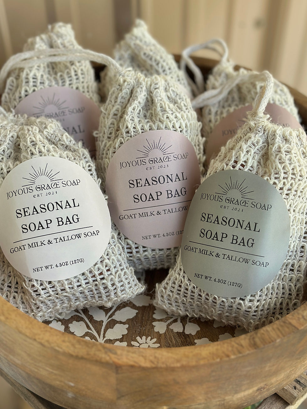 Thumbnail: Seasonal Soap Bag - Goat Milk & Tallow Soap