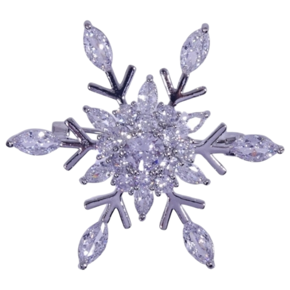 Brosche Y667 Schneeflocke