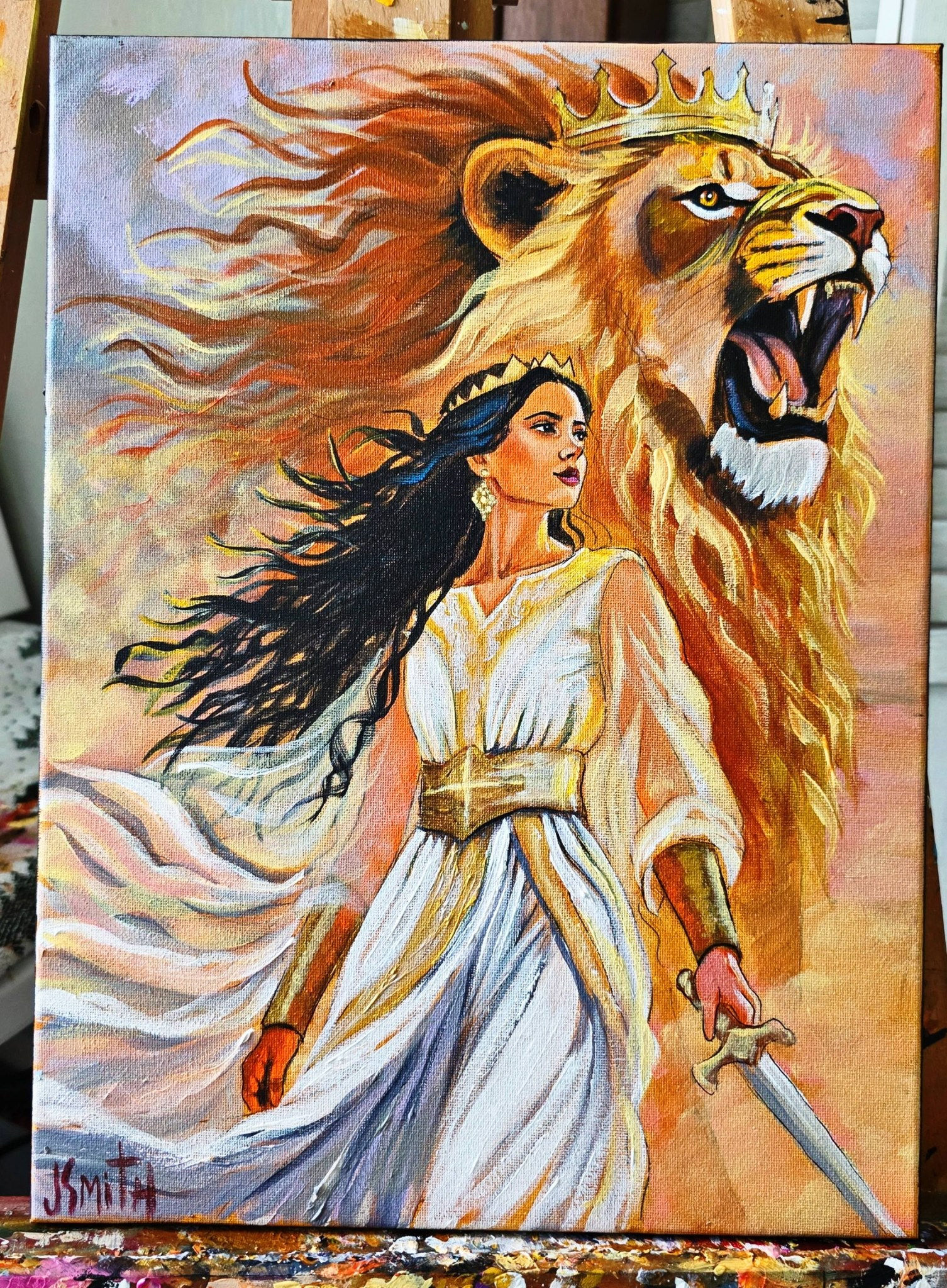 12x16 ORIGINAL PAINTING -- The Lord Your God Goes With You