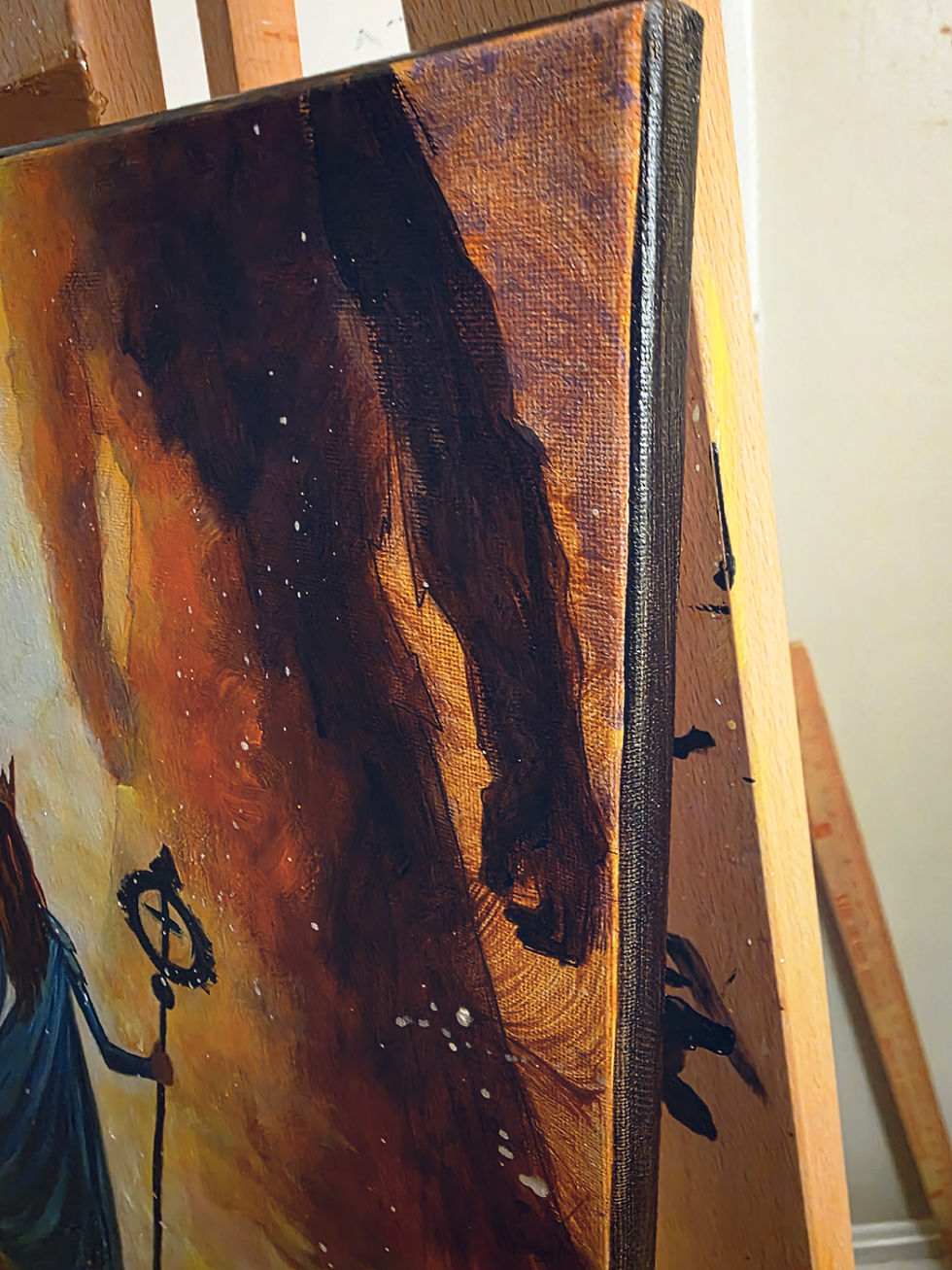 Thumbnail: 16x20 ORIGINAL PAINTING-- Confronting The Giants 
