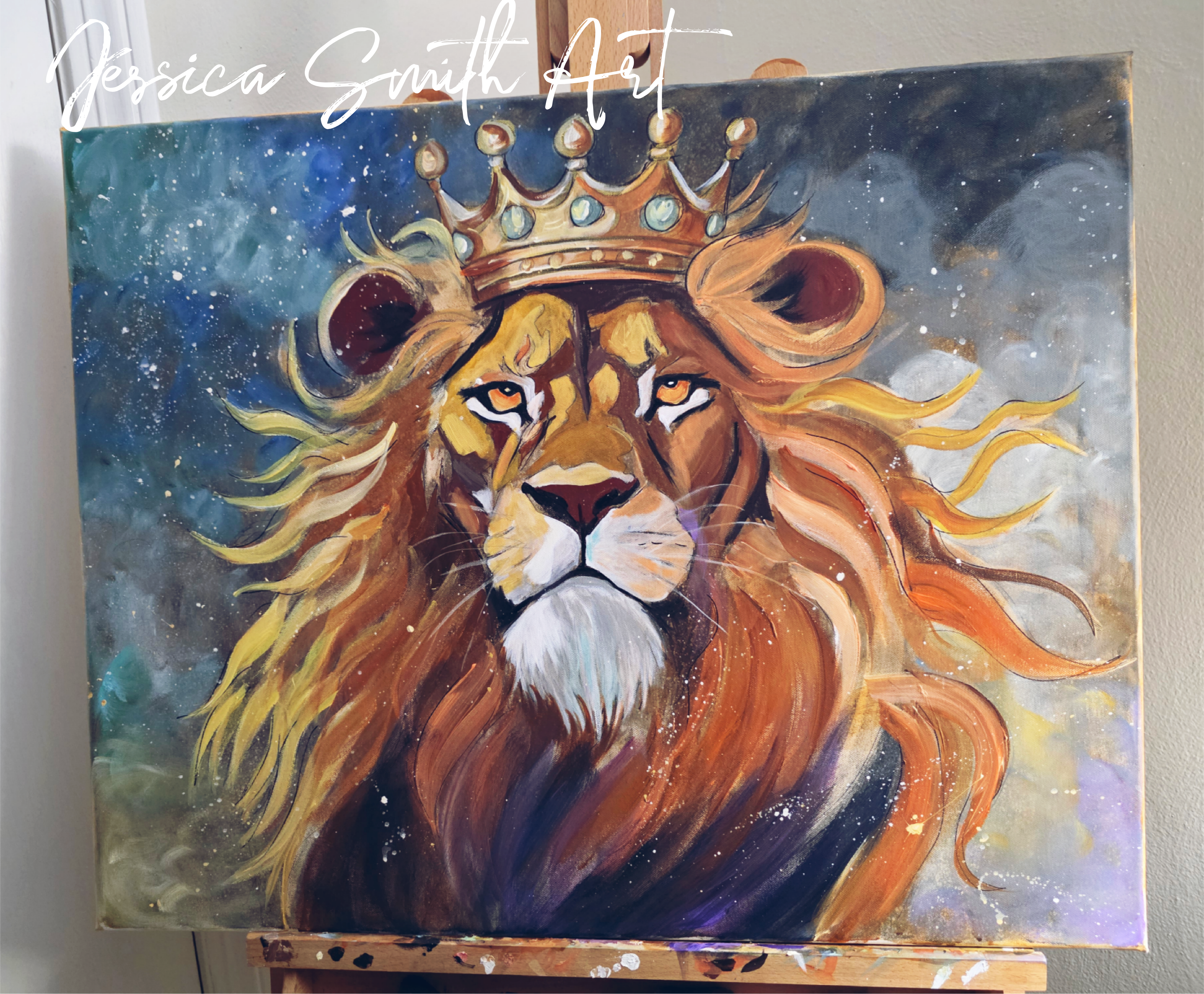 24X30 ORIGINAL PAINTING-- The Lion Of Judah