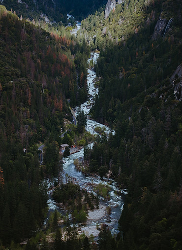 Aerial View of a Mountain River