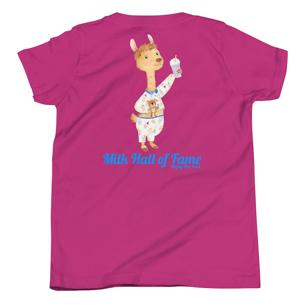 Thumbnail: Milkshake The Llama Youth T-Shirt (Front and Back)