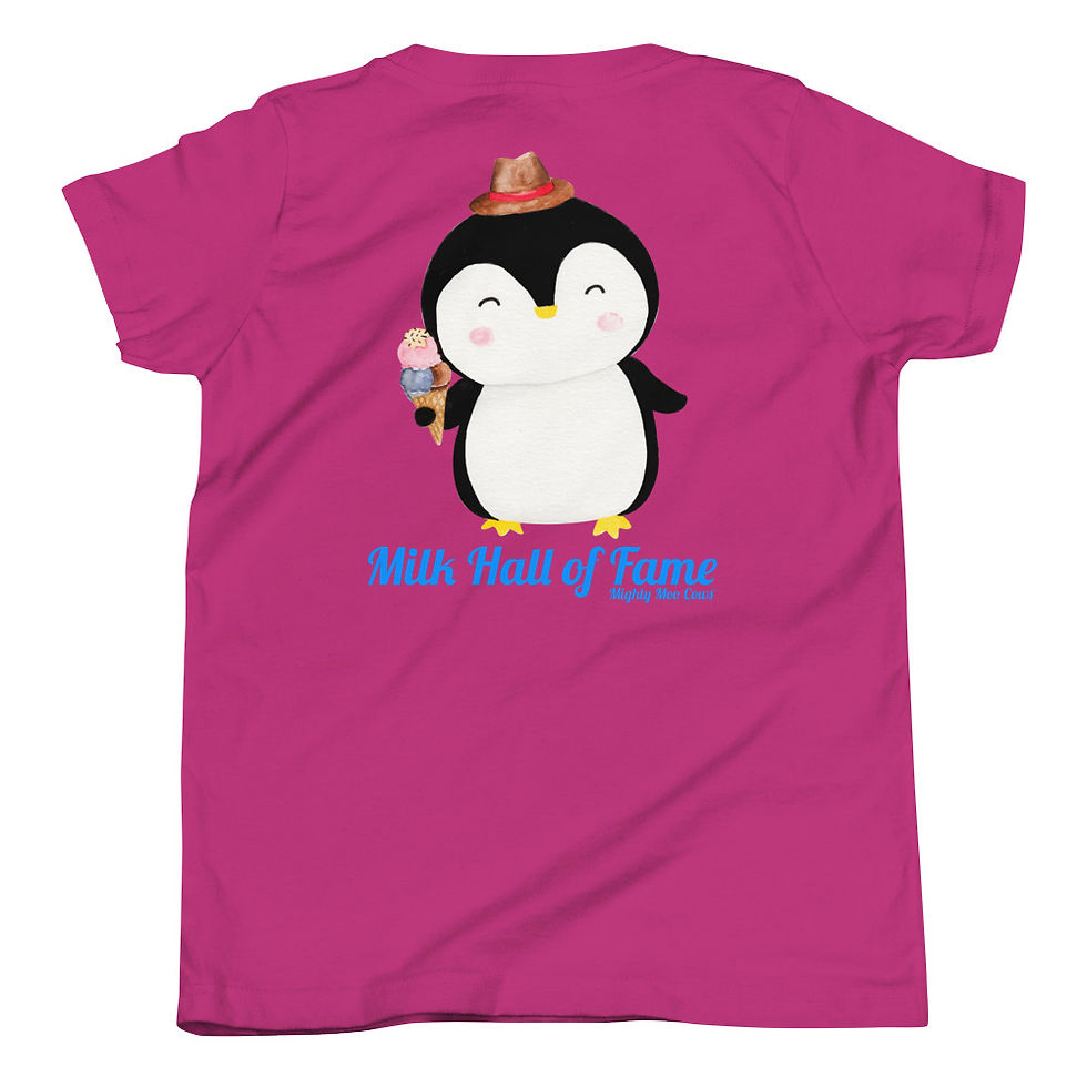 Thumbnail: Ice Cream the Penguin Youth T-Shirt (Front and Back)
