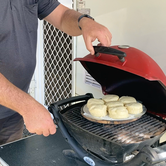 lemonade scones in the weber