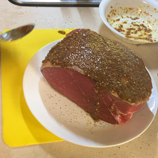 Mustard-encrusted Roast Beef