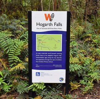 Hogarth Falls Short Walks Sign
