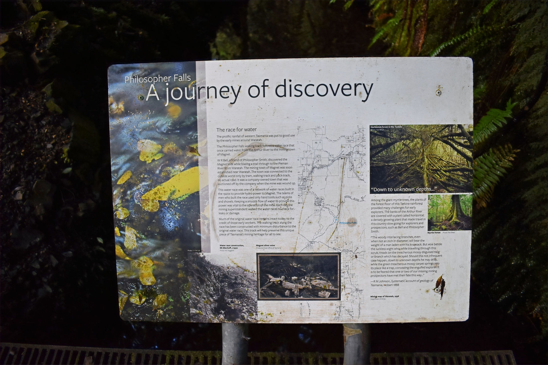 Information board along track