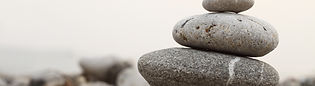 Rocks stacked on the beach