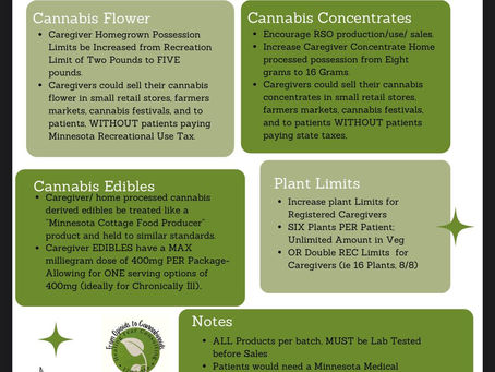 Minnesota NEEDS (and would HIGHLY Benefit) from a Cannabis Caregivers Program- Proposal 2023