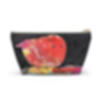 Thumbnail: Cute Red Bird Accessory Pouch — Small T‑Bottom Makeup & Travel Organizer