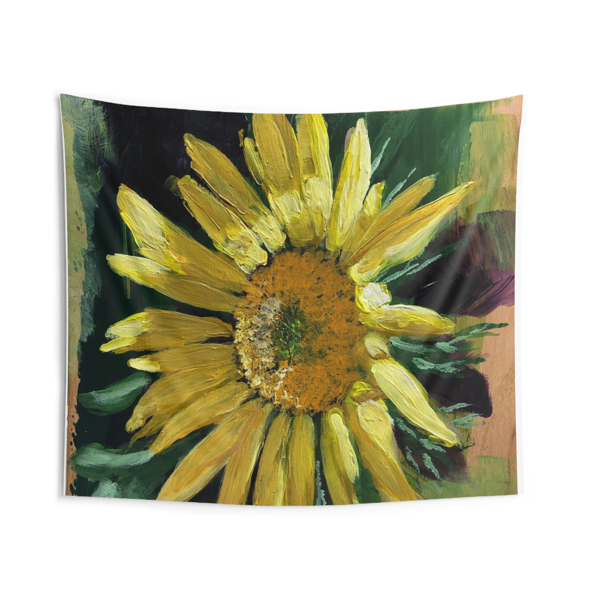 Sunflower Wall Tapestry — Vibrant Yellow Floral Indoor Decor