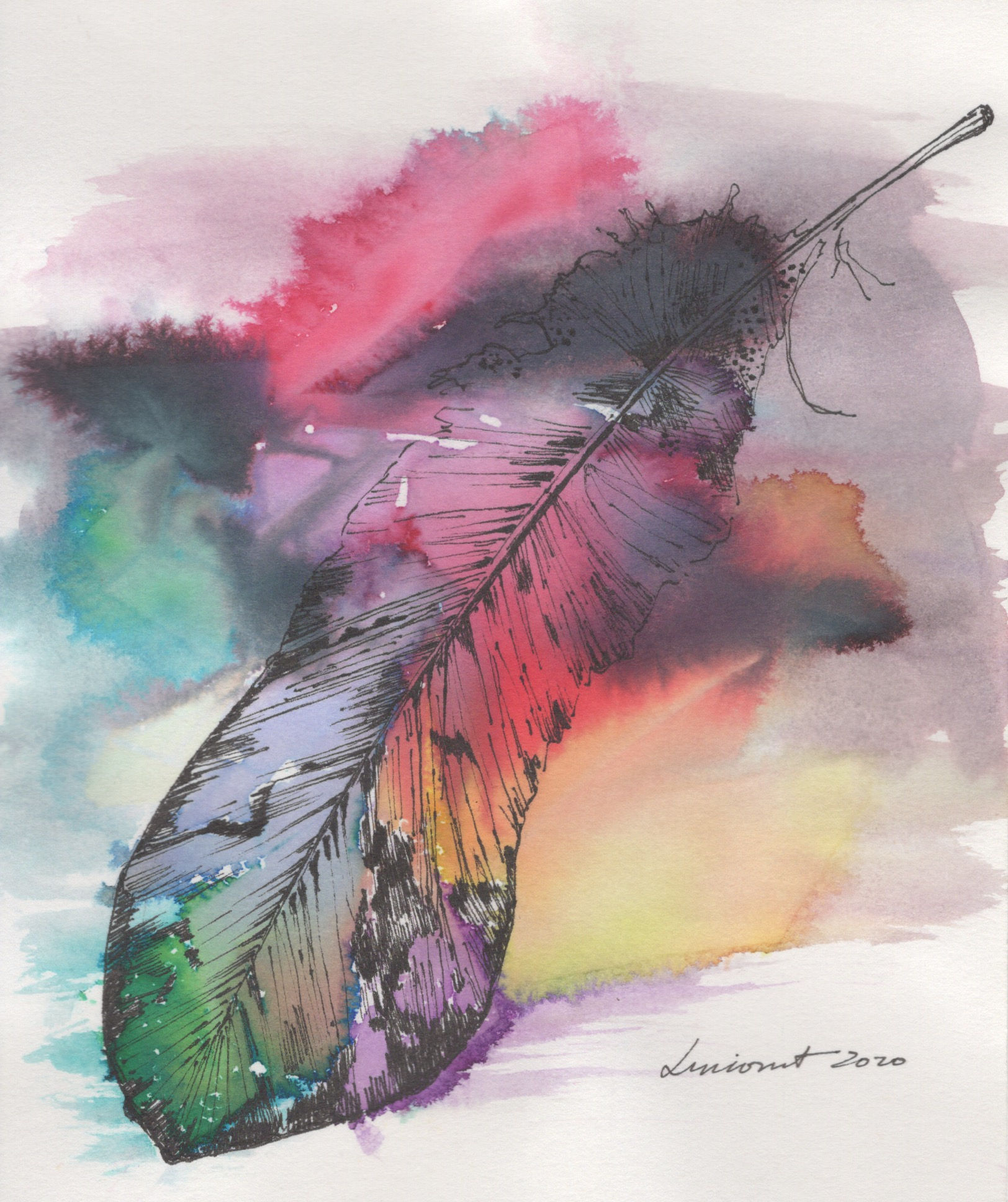 Feather of my Dreams, 6" x 7"
