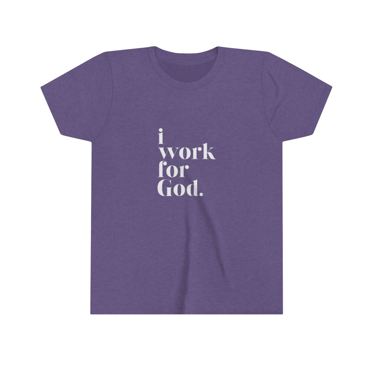 I Work For God | Youth Short Sleeve Tee